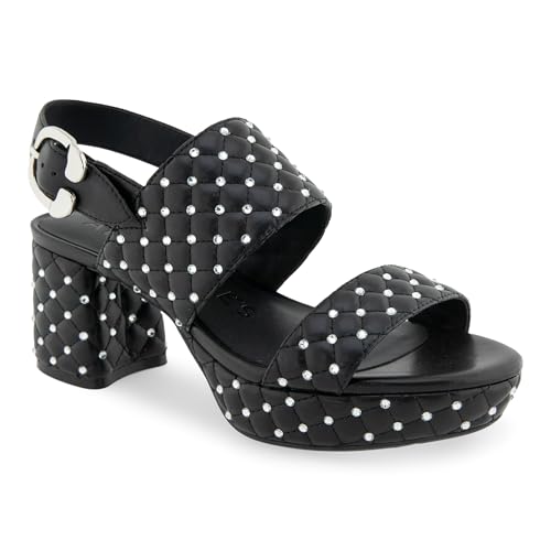 Aerosoles Women's Comfortable Heeled Sandal for Casual Summer Days Stylish and Durable 9CM Heel Size 8 US Black Color Cr